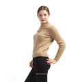Modern style fast delivery solid color thin cashmere knitting turtleneck sweater
